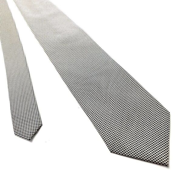 Sarar Gray‎ Microfiber Tie Woven Micro Check - Picture 1 of 6